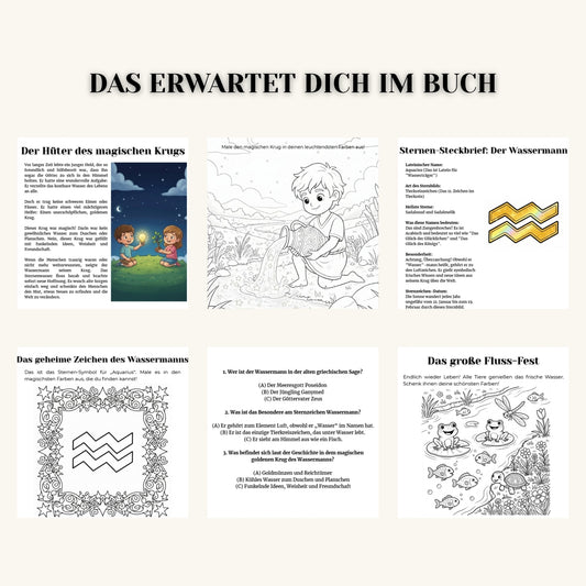 Die Sternen-Entdecker: DER WASSERMANN – Das magische Mitmachbuch (ab 6 J.) | Mythen, Sterne & Kreativität