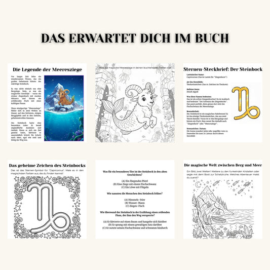Die Sternen-Entdecker: DER STEINBOCK – Das magische Mitmachbuch (ab 6 J.) | Mythen, Sterne & Kreativität
