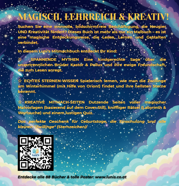 Die Sternen-Entdecker: DIE ZWILLINGE – Das magische Mitmachbuch (ab 6 J.) | Mythen, Sterne & Kreativität