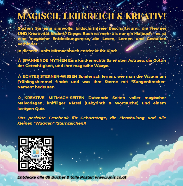 Die Sternen-Entdecker: DIE WAAGE – Das magische Mitmachbuch (ab 6 J.) | Mythen, Sterne & Kreativität