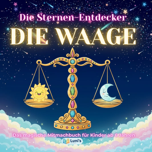 Die Sternen-Entdecker: DIE WAAGE – Das magische Mitmachbuch (ab 6 J.) | Mythen, Sterne & Kreativität