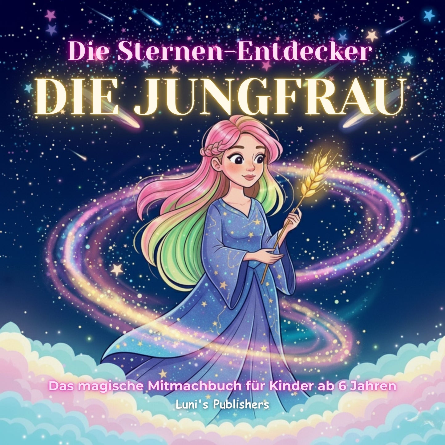 Die Sternen-Entdecker: DIE JUNGFRAU – Das magische Mitmachbuch (ab 6 J.) | Mythen, Sterne & Kreativität