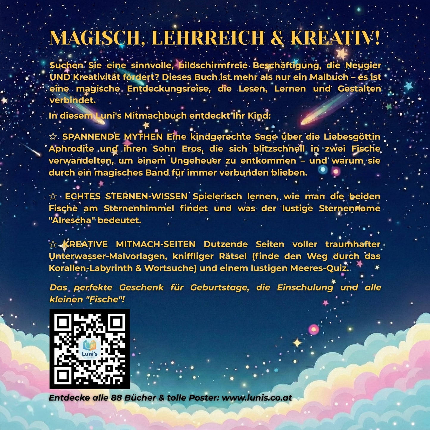 Die Sternen-Entdecker: DER FISCHE – Das magische Mitmachbuch (ab 6 J.) | Mythen, Sterne & Kreativität