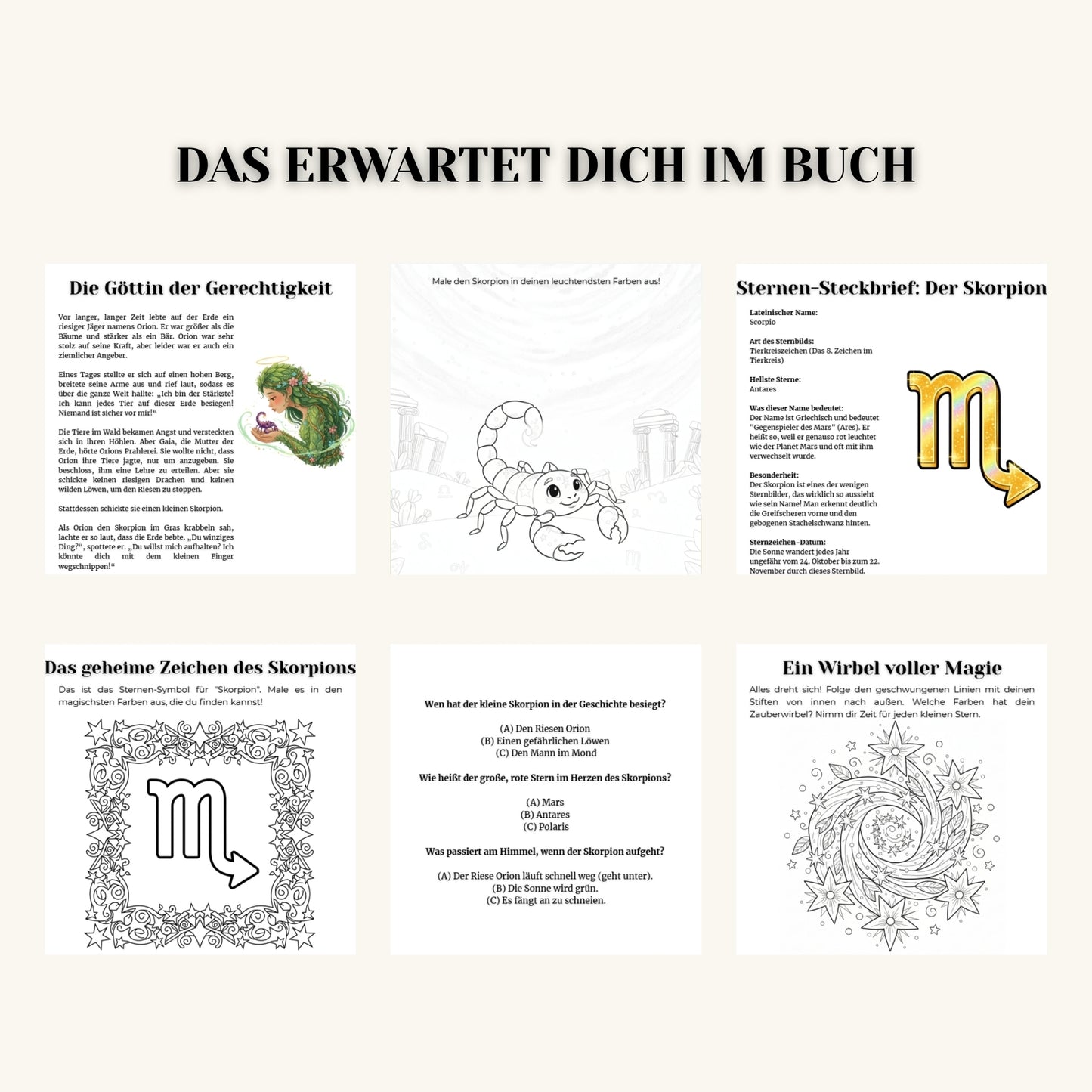 Die Sternen-Entdecker: DER SKORPION – Das magische Mitmachbuch (ab 6 J.) | Mythen, Sterne & Kreativität