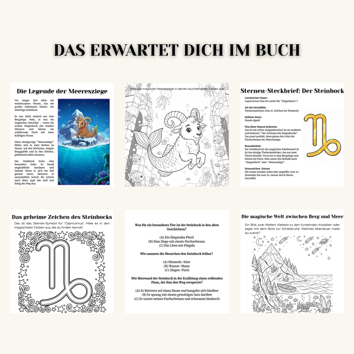 Die Sternen-Entdecker: DER STEINBOCK – Das magische Mitmachbuch (ab 6 J.) | Mythen, Sterne & Kreativität