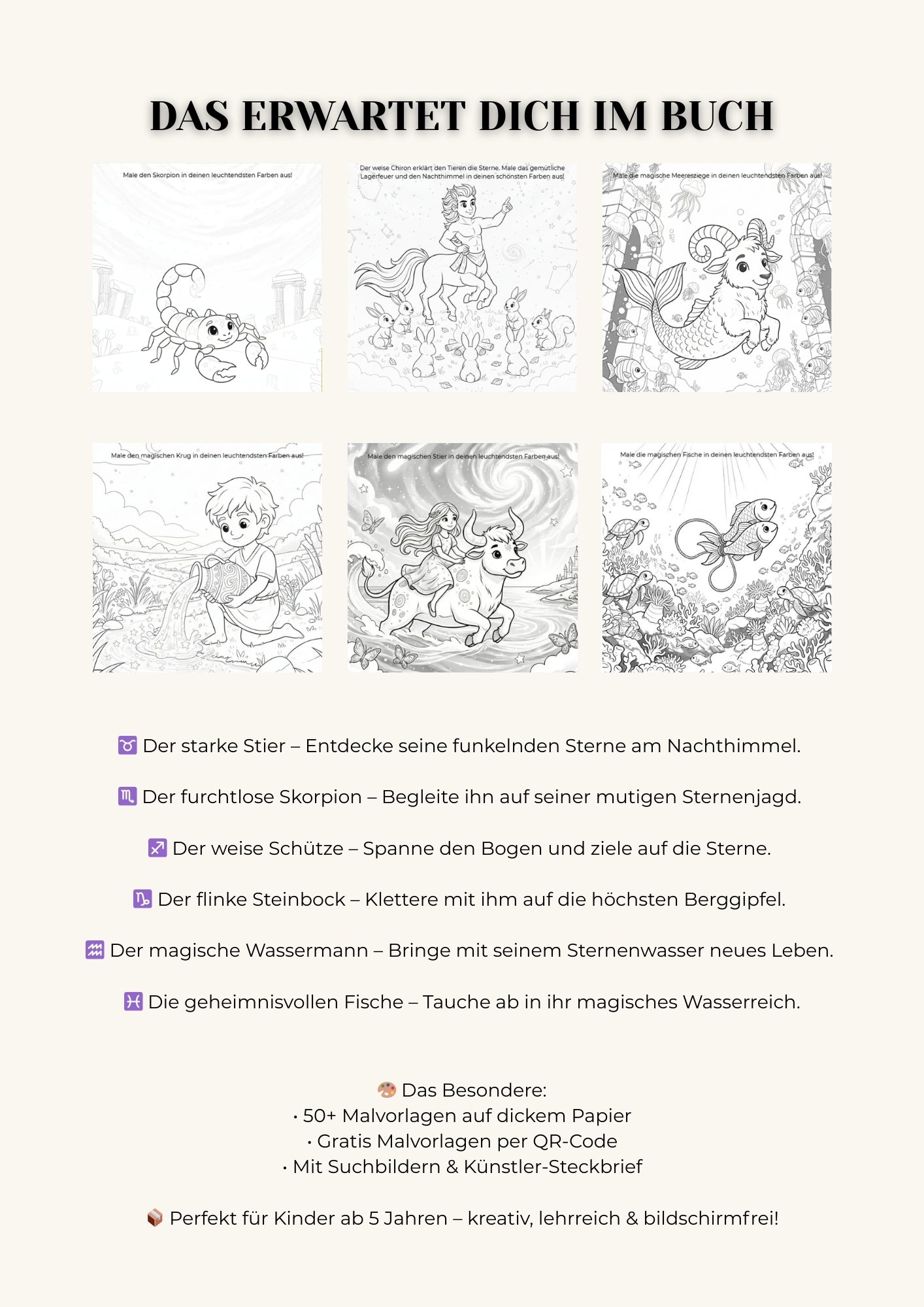 Das große Sternen-Malbuch – Band 2: Die nächsten 6 Sternzeichen