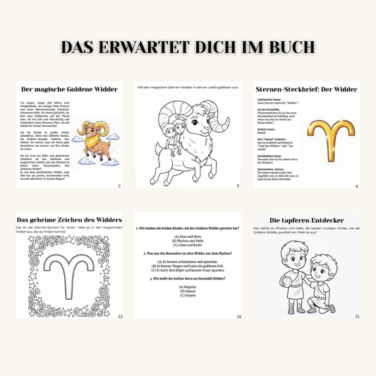 Die Sternen-Entdecker: DER WIDDER – Das magische Mitmachbuch (ab 6 J.) | Mythen, Sterne & Kreativität