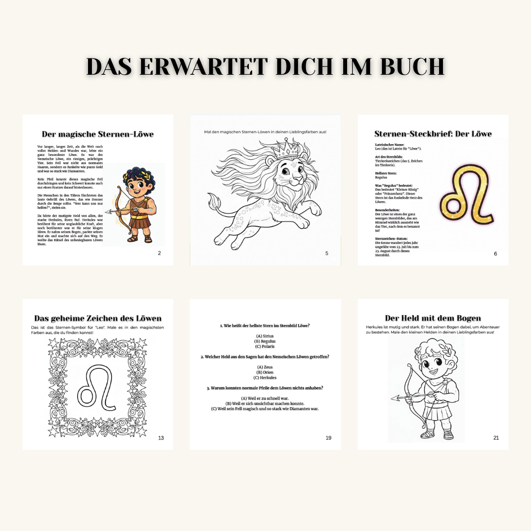 Die Sternen-Entdecker: DER LÖWE – Das magische Mitmachbuch (ab 6 J.) | Mythen, Sterne & Kreativität