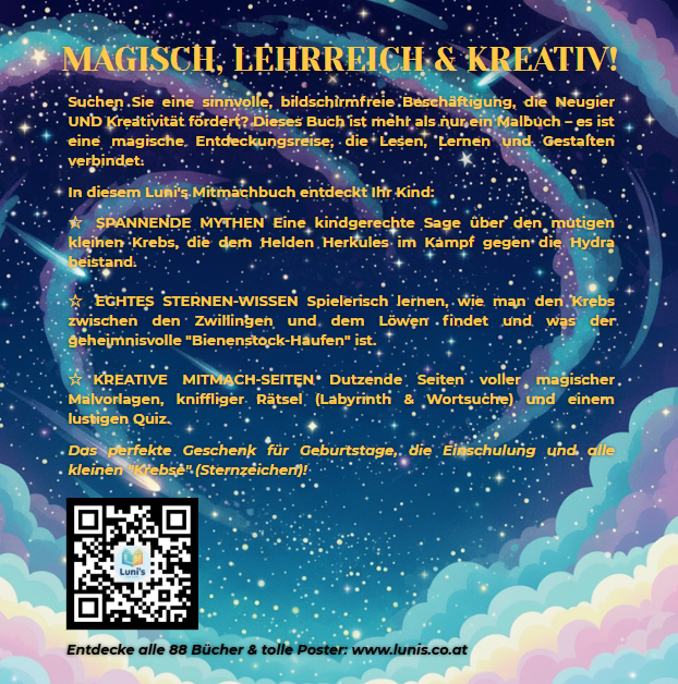 Die Sternen-Entdecker: DER KREBS – Das magische Mitmachbuch (ab 6 J.) | Mythen, Sterne & Kreativität